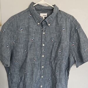 Men's Blue Button-Down Shirt